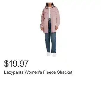 Costco Lazypants women's fleece shacket offer