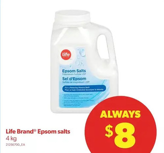 Real Canadian Superstore Life brand epsom salts offer