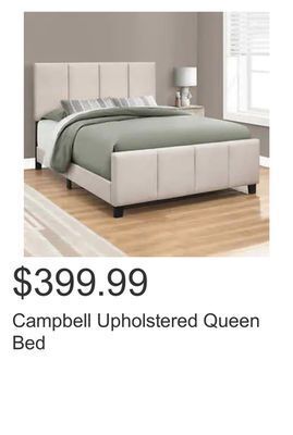 Costco Campbell upholstered queen bed offer
