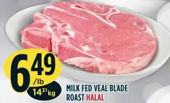 Marché Adonis Milk fed veal blade roast halal offer