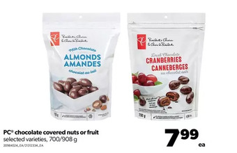 Real Canadian Superstore Pc chocolate covered nuts or fruit offer