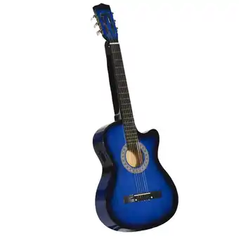 Best Buy Homcom 38 inch full size classical acoustic electric guitar premium gloss finish with strings, picks, shoulder strap and case offer