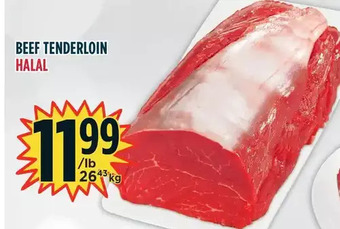 Marché Adonis Beef tenderloin halal offer