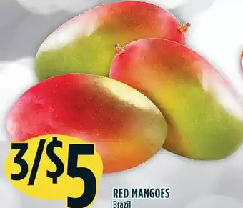 Marché Adonis Red mangoes offer