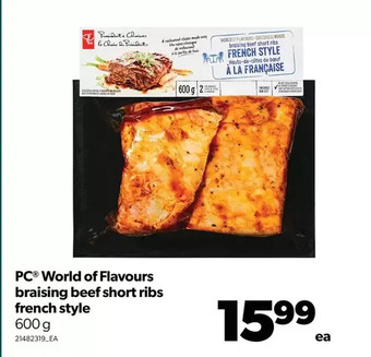 Real Canadian Superstore Pc world of flavours braising beef short ribs french style offer