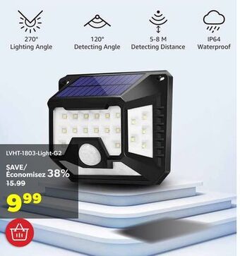 Shopper+ Solar motion sensor light 32-led pir waterproof wireless bright light - livingbasics offer