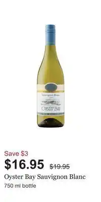LCBO Oyster bay sauvignon blanc offer