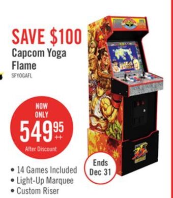 The Brick Arcade1up capcom legacy yoga flame edition arcade cabinet with riser offer