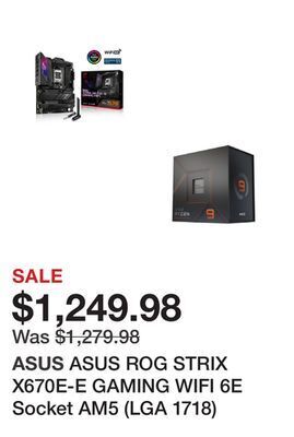 Newegg Asus rog strix x670e-e gaming wifi 6e socket am5 (lga 1718) ryzen 7000 atx gaming motherboard atx (18+2 power stages pcie 5.0 offer