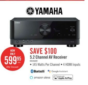 The Brick Yamaha rx-v4a av receiver with cinema dsp 3d and voice assistant compatibility - rxv4a b offer