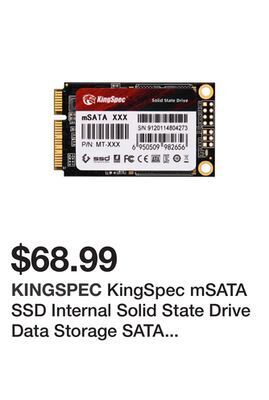 Newegg Kingspec msata ssd internal solid state drive data storage sata hard drives 3d nand flash pc desktop laptop notebook computer offer