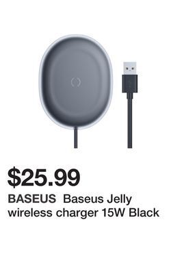 Newegg Baseus jelly wireless charger 15w black offer