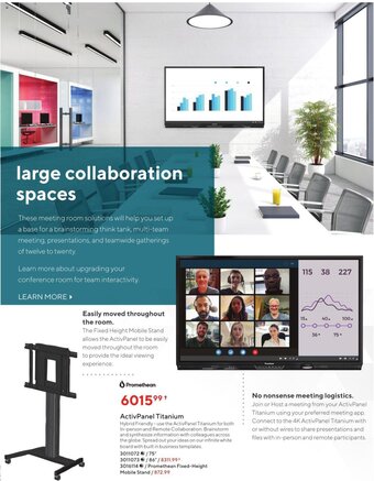 Staples Promethean ActivPanel Titanium offer