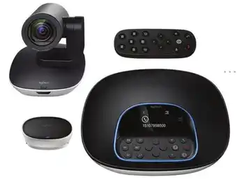 Staples Logitech Group Confernce Camera System with Extension Microphones offer