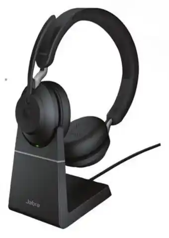 Staples Evolve2 65 stereo Wireless On-Ear Headset with stand, Black offer
