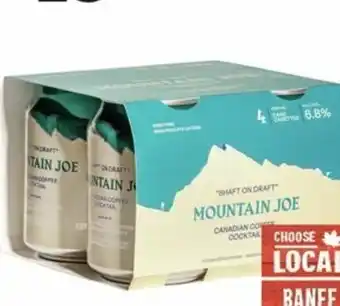 Sobeys Park Distillery Mountain Joe Coffee Cocktail 4x250ml offer