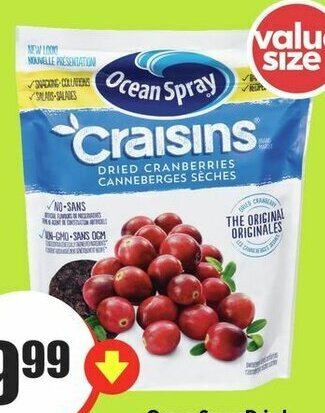 FreshCo Ocean Spray Dried Cranberries 1.36 kg offer