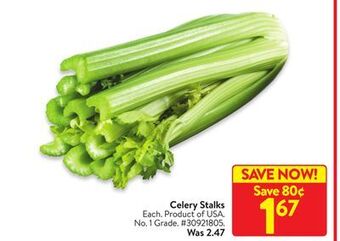Walmart Celery stalks offer