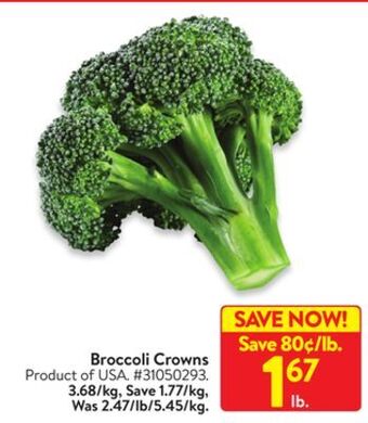 Walmart Broccoli crowns offer