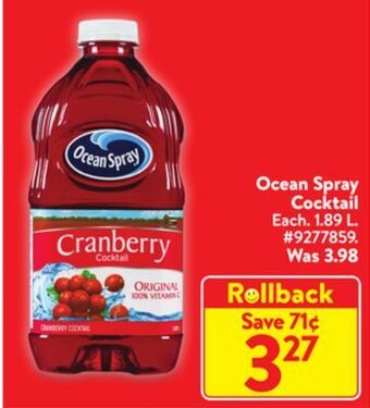 Walmart Ocean spray cocktail offer