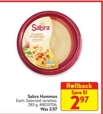 Walmart Sabra hummus offer