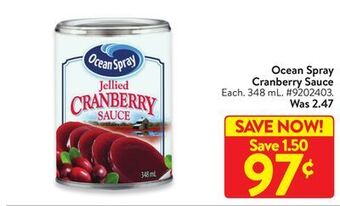 Walmart Ocean spray cranberry sauce offer