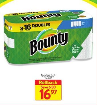 Walmart Bounty paper towels offer