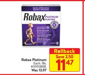Walmart Robax platinum offer