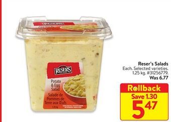 Walmart Reser's salads offer