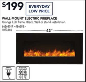 Lowe's Napoleon wall-mount electric fireplace 42" offer