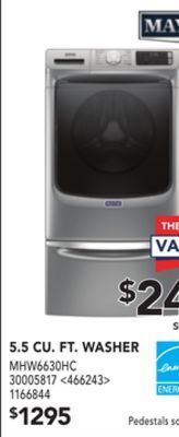 Lowe's Maytag 5.5 cu. ft. washer offer