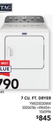 Lowe's Maytag 7 cu. ft. dryer offer