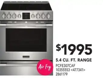 Lowe's Frigidaire 5.4 cu. ft. range offer