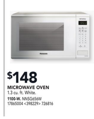 Lowe's Panasonic microwave oven offer