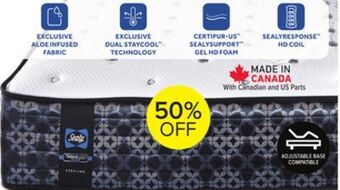 Leon's Sealy posturepedic® plus sterling series - callie firm queen mattress offer