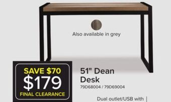 Leon's Dean desk - greystone offer