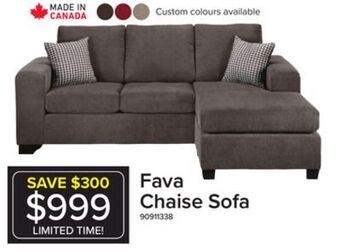 Leon's Fava chaise sofa - grey offer