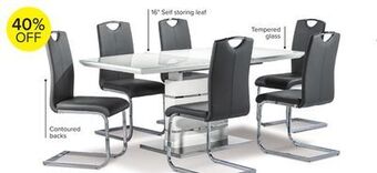 Leon's Danny 7-piece dining set - white and dark grey offer