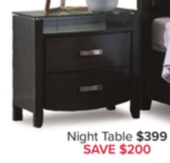 Leon's Cinema night table - charcoal offer
