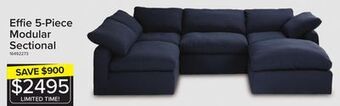 Leon's Effie 5 pc. sectional - blue offer