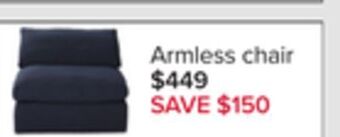 Leon's Effie armless chair offer