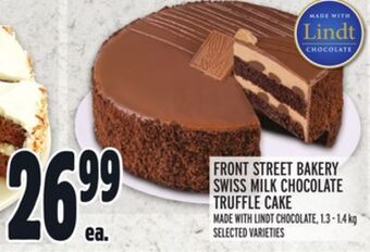 Metro Front street bakery swiss milk chocolate truffle cake offer