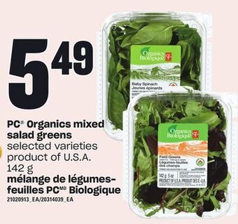 Independent Grocer Pc® organics mixed salad greens, 142 g offer