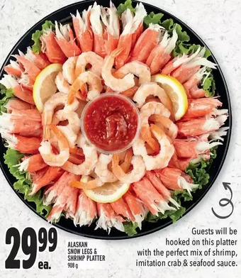 Metro Alaskan snow legs & shrimp platter offer
