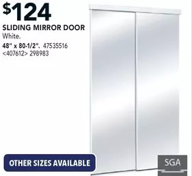 Lowe's Sga sliding mirror door offer