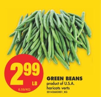 No Frills Green beans offer