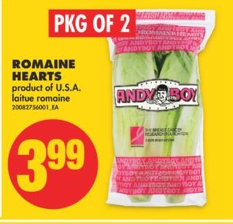 No Frills Romaine hearts, pkg of 2 offer