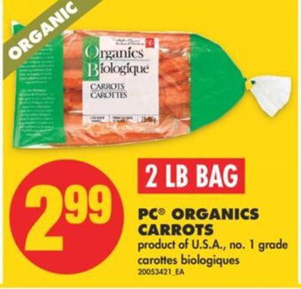 No Frills Pc® organics carrots, 2 lb bag offer