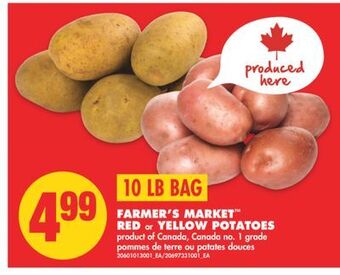 No Frills Farmer's market™ red or yellow potatoes, 10 lb bag offer