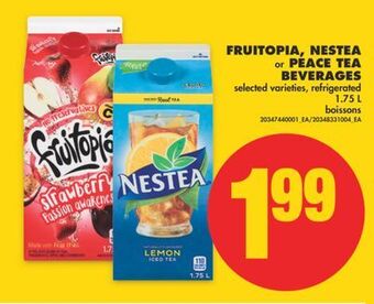 No Frills Fruitopia, nestea or peace tea beverages, 1.75 l offer